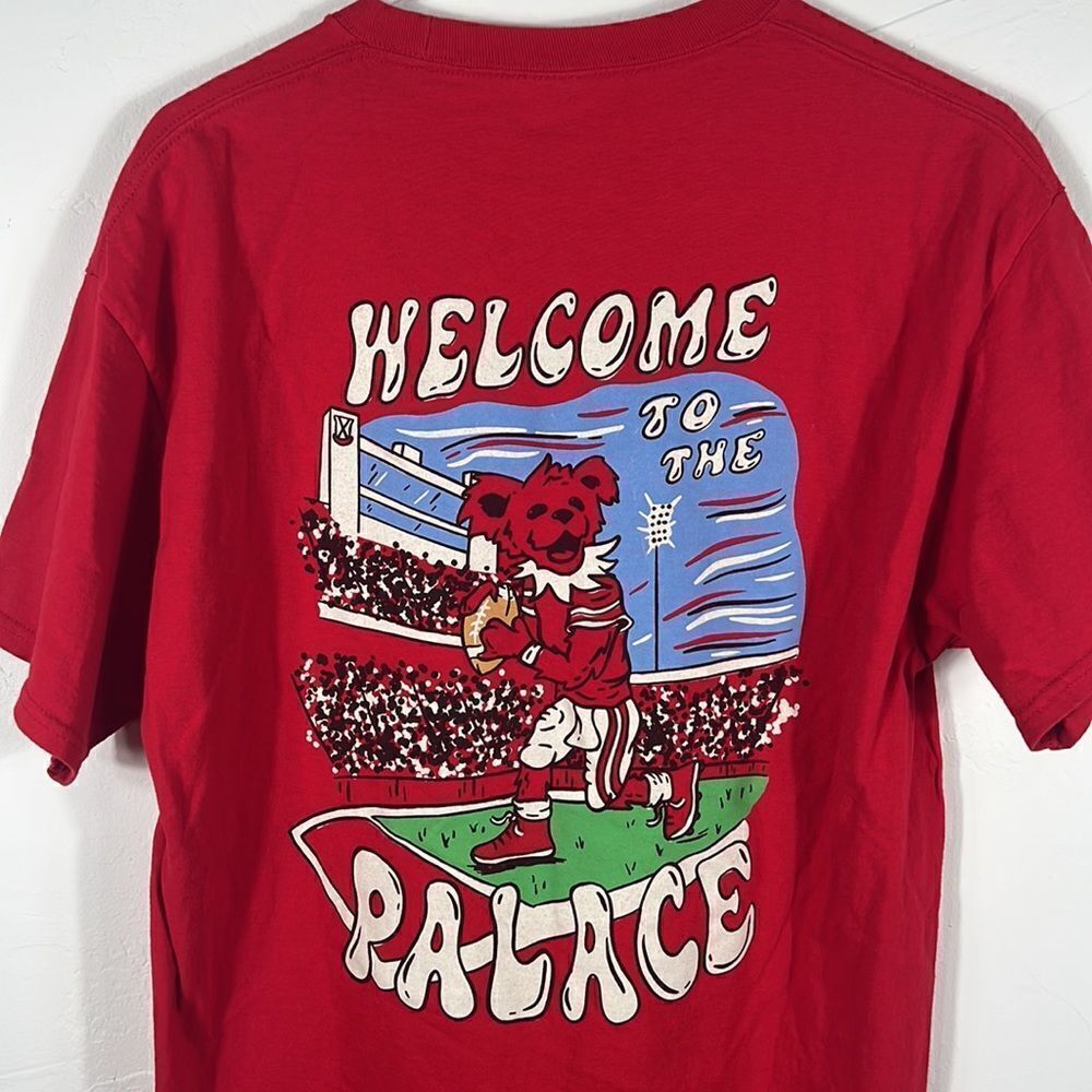 🔥🏈 OU SOONERS “OLD ROW” Welcome ToThe Palace” Tee - Sz L - EUC‎